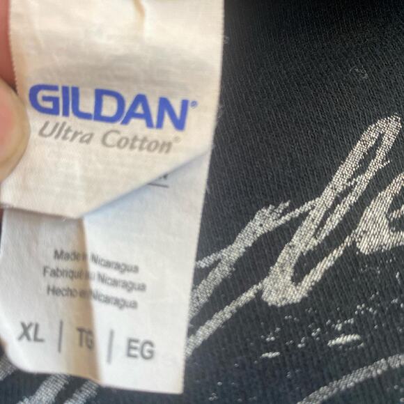 Black and grey skull graphic T-shirt Men Size XL Racing - Picture 5 of 6